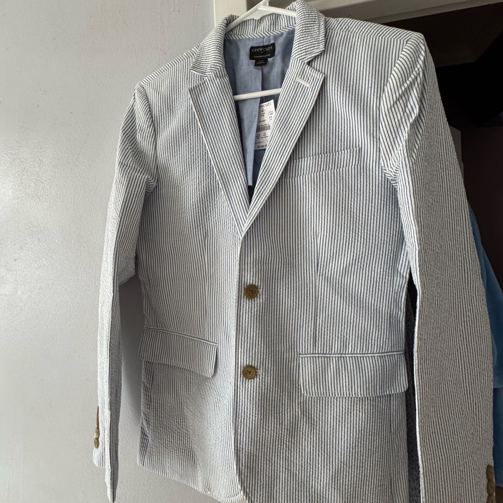Crewcuts Blue and White Sport Coats & Blazers